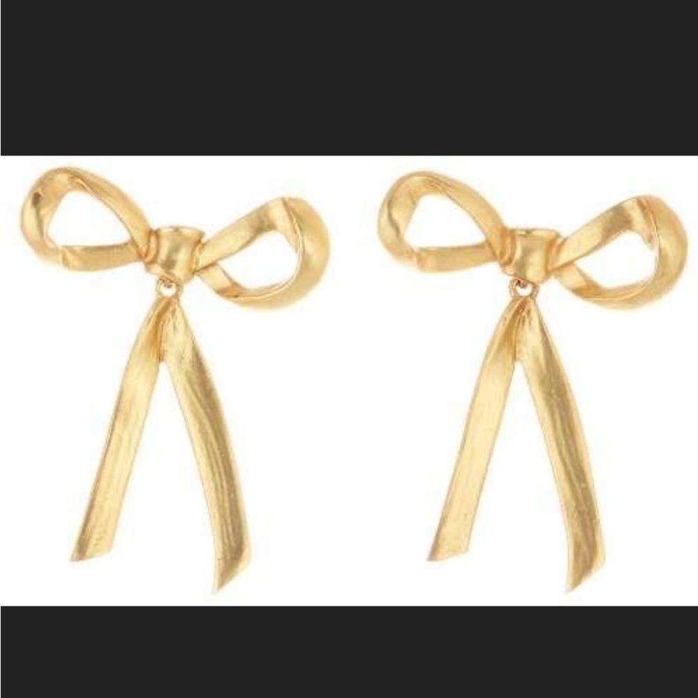 OSCAR DE LA RENTA • Simply Elegant Sculpted Mobile Vintage Bow Earrings - Picture 9 of 12
